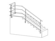Escaliers et gardes corps pour structure en beton 
